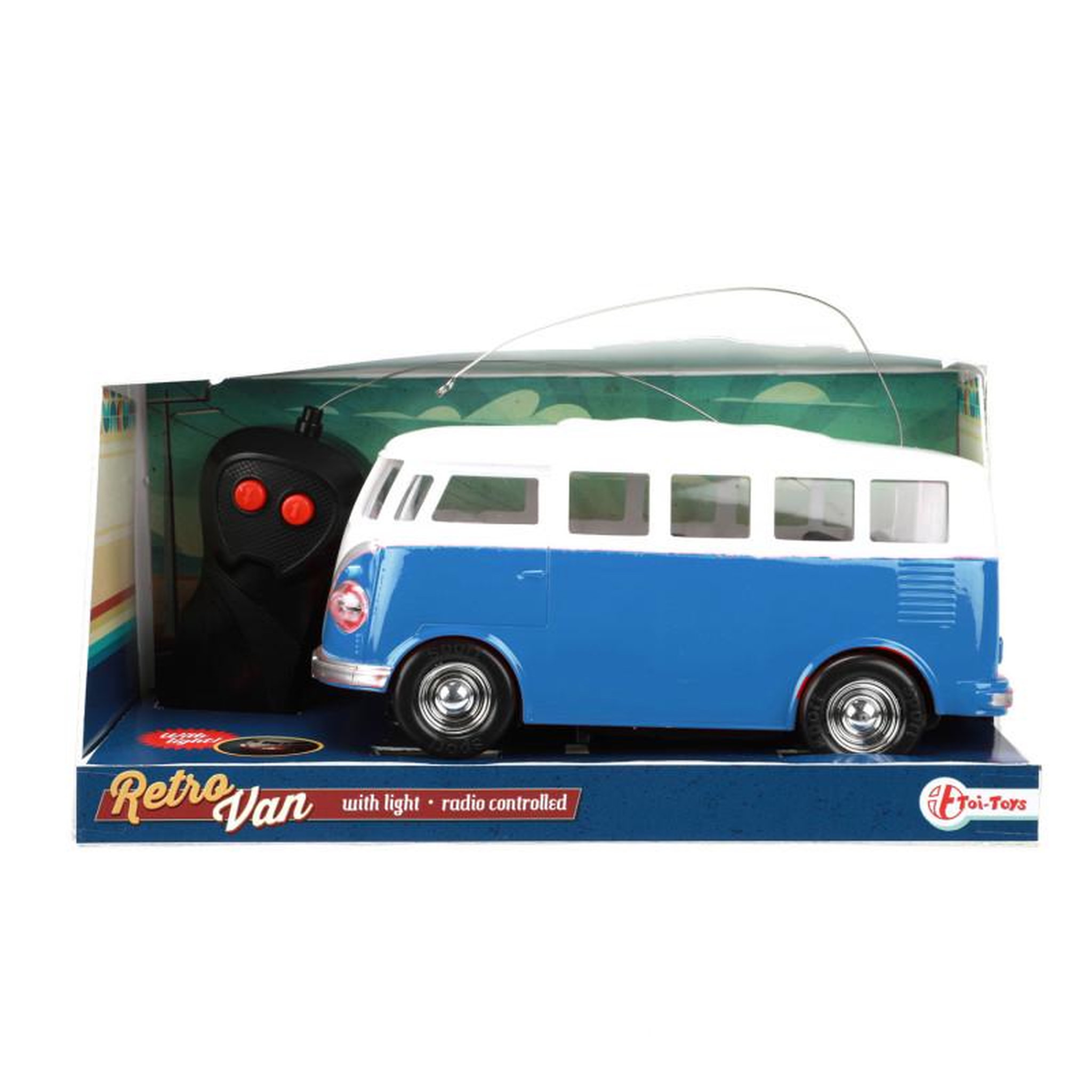 Voir la diapositive 1 : Toi Toys Toi-Toys - RC Controlled Car Retro Van with Light 25256B
