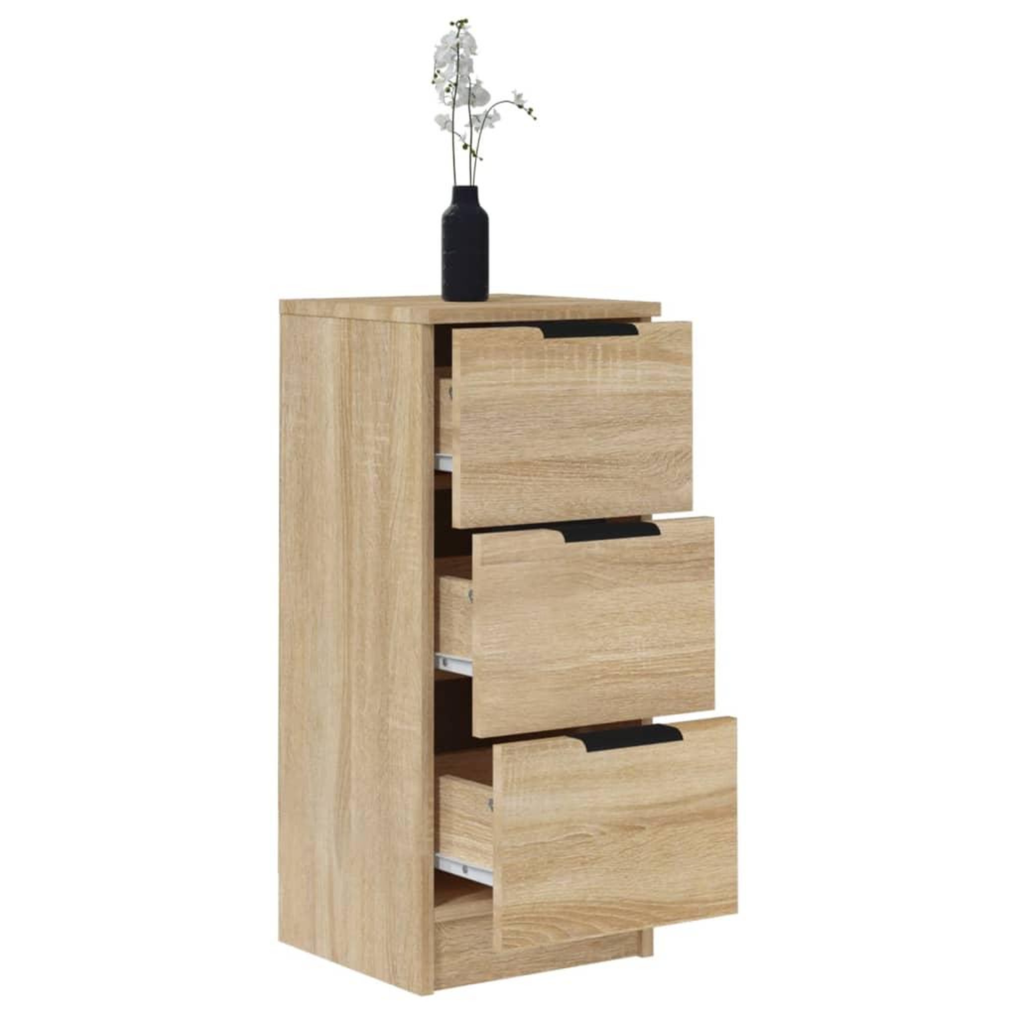 Voir la diapositive 5 : VIDAXL Buffets 2 pcs Chene Sonoma 30x30x70 cm Bois d'ingenierie
