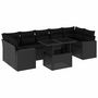 Voir la diapositive 2 : VIDAXL Salon de jardin 8 pcs avec coussins noir resine tressee