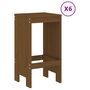 Voir la diapositive 3 : VIDAXL Ensemble de bar de jardin 7 pcs marron miel bois de pin massif