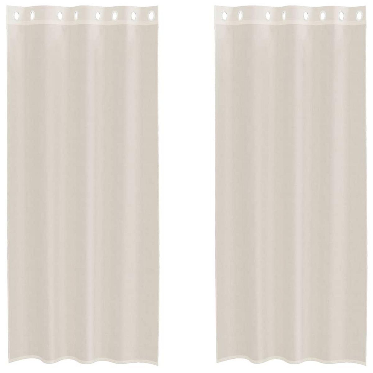 VIDAXL Rideaux en voile avec œillets 2 pcs creme 140x225 cm