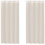 Voir la diapositive 2 : VIDAXL Rideaux en voile avec œillets 2 pcs creme 140x225 cm