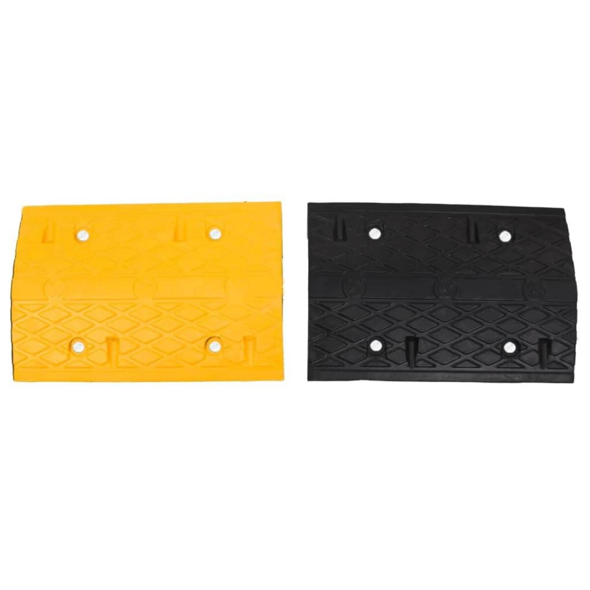 VIDAXL Ralentisseur Jaune et noir 97x32,5x4 cm Caoutchouc