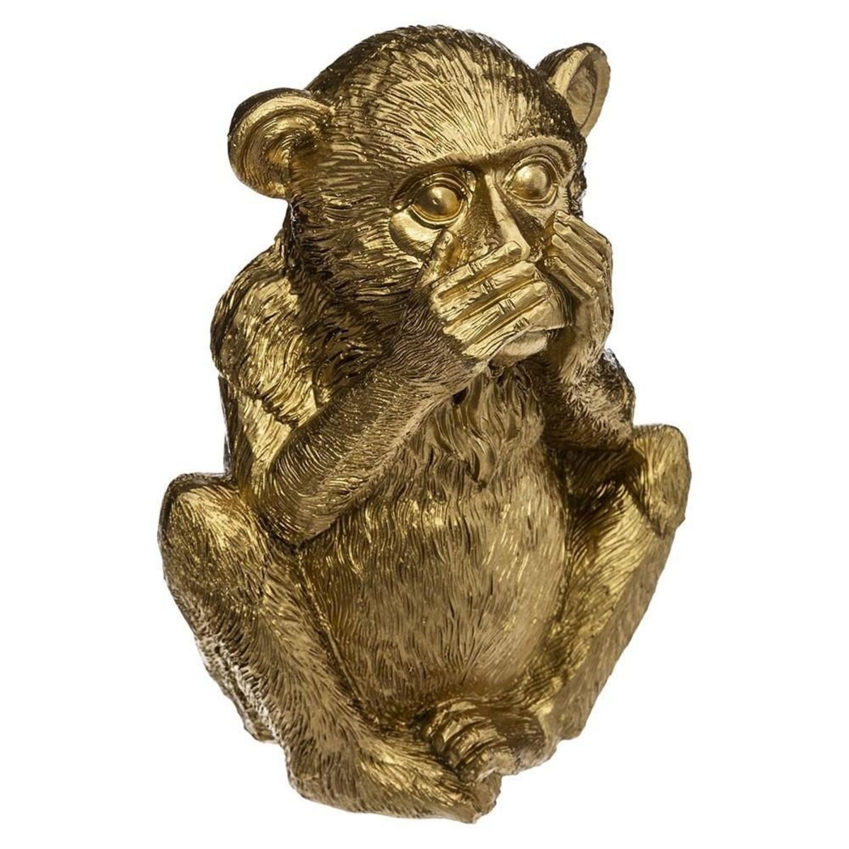ATMOSPHERA Ensemble de 3 singes sagesse en résine or 17 cm