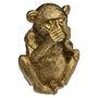 Voir la diapositive 2 : ATMOSPHERA Ensemble de 3 singes sagesse en résine or 17 cm
