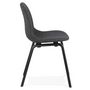 Voir la diapositive 3 : Paris Prix Chaise Design en Tissu  Tikel  81cm Gris Foncé & Noir