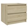 Voir la diapositive 2 : VIDAXL Table de chevet Chene sonoma 50x39x43,5 cm Agglomere