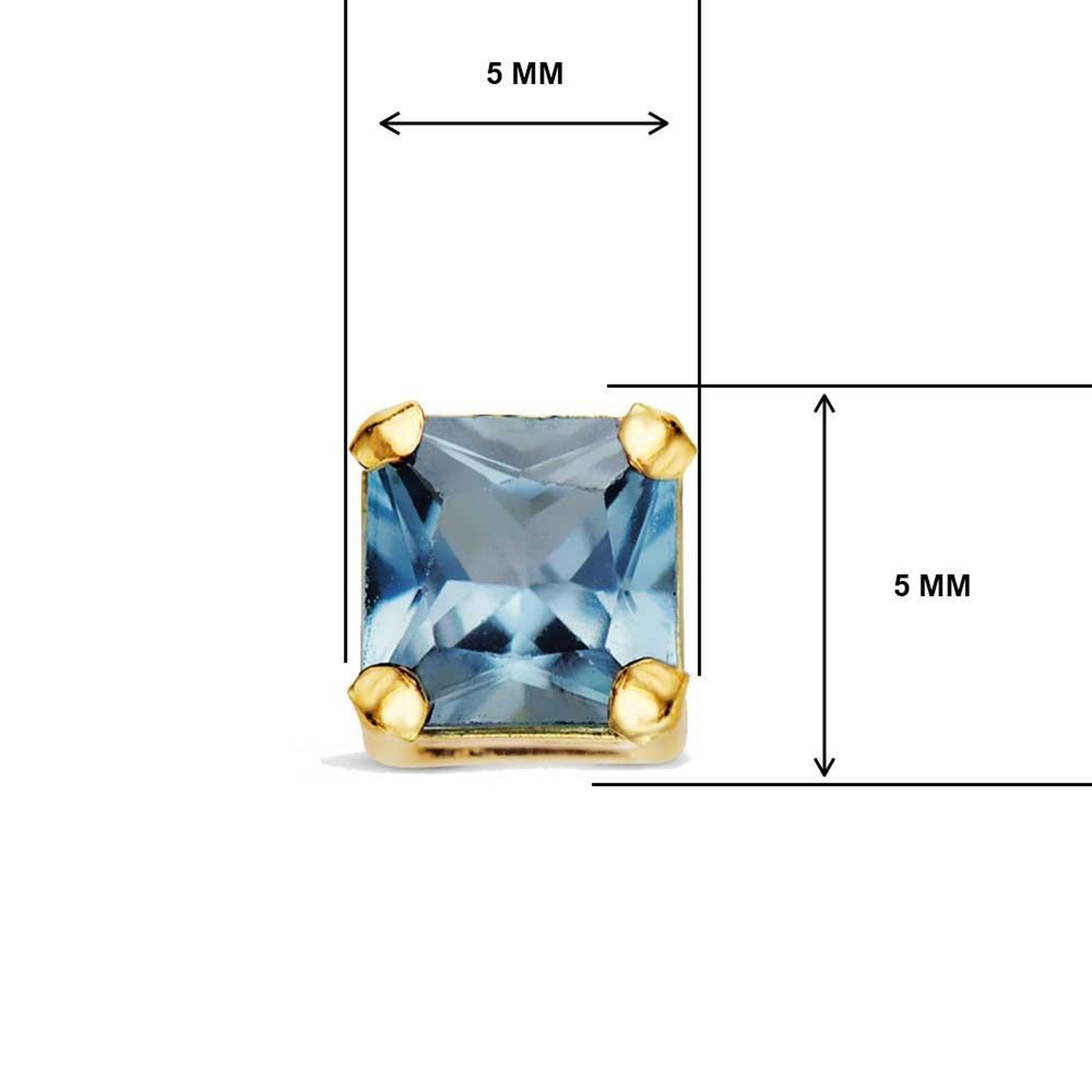 Voir la diapositive 4 : L'ATELIER D'AZUR Boucles d'Oreilles Or 18 Carats 750/000 - Zirconiums Topaze Bleue