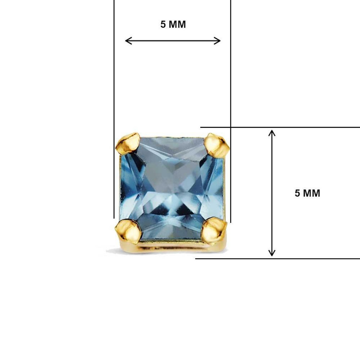 L'ATELIER D'AZUR Boucles d'Oreilles Or 18 Carats 750/000 - Zirconiums Topaze Bleue