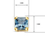 Voir la diapositive 4 : L'ATELIER D'AZUR Boucles d'Oreilles Or 18 Carats 750/000 - Zirconiums Topaze Bleue