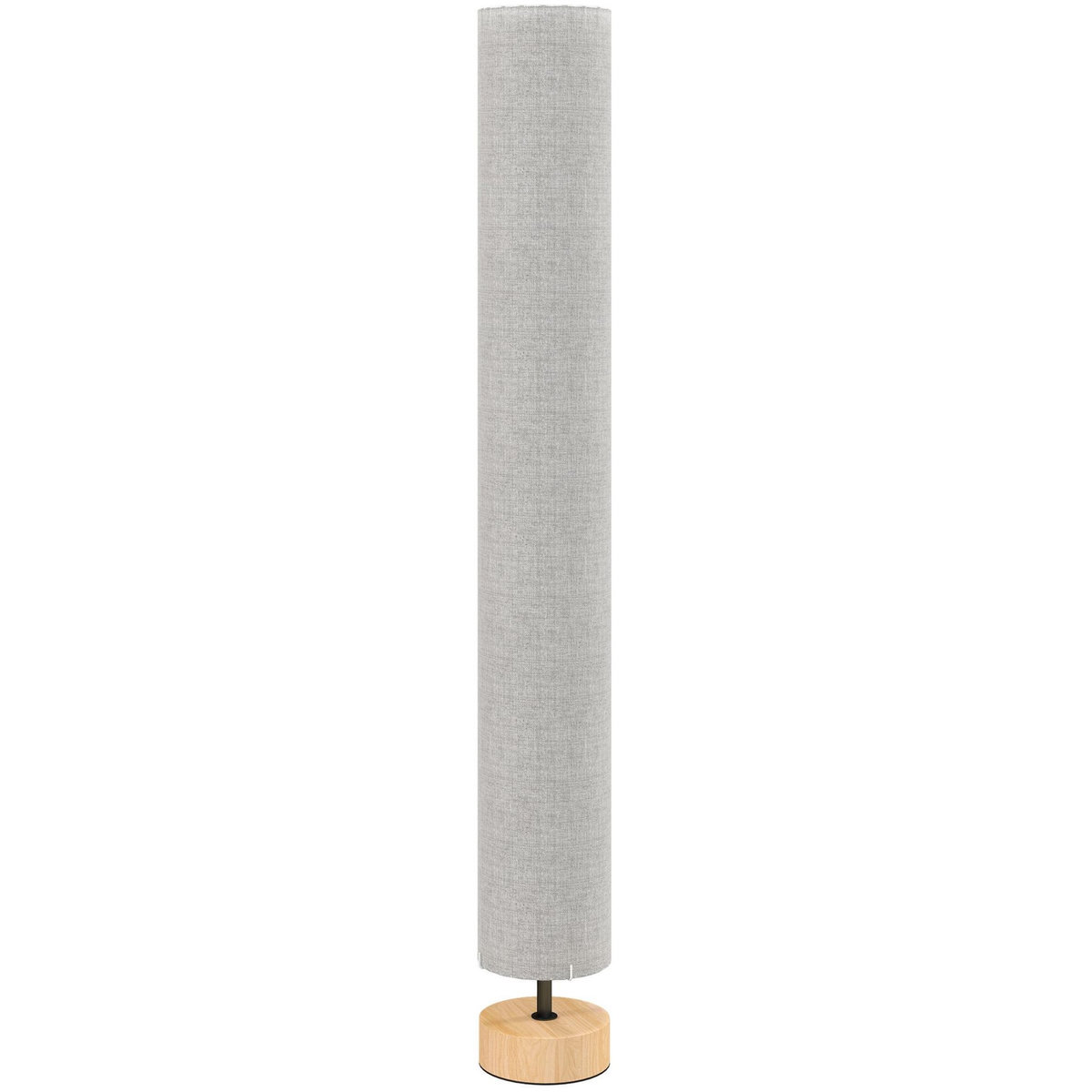 HOMCOM Lampadaire colonne sur pied bois contemporain H.120 cm abat-jour lin gris