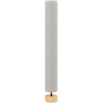 HOMCOM Lampadaire colonne sur pied bois contemporain H.120 cm abat-jour lin gris