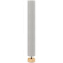 Voir la diapositive 1 : HOMCOM Lampadaire colonne sur pied bois contemporain H.120 cm abat-jour lin gris