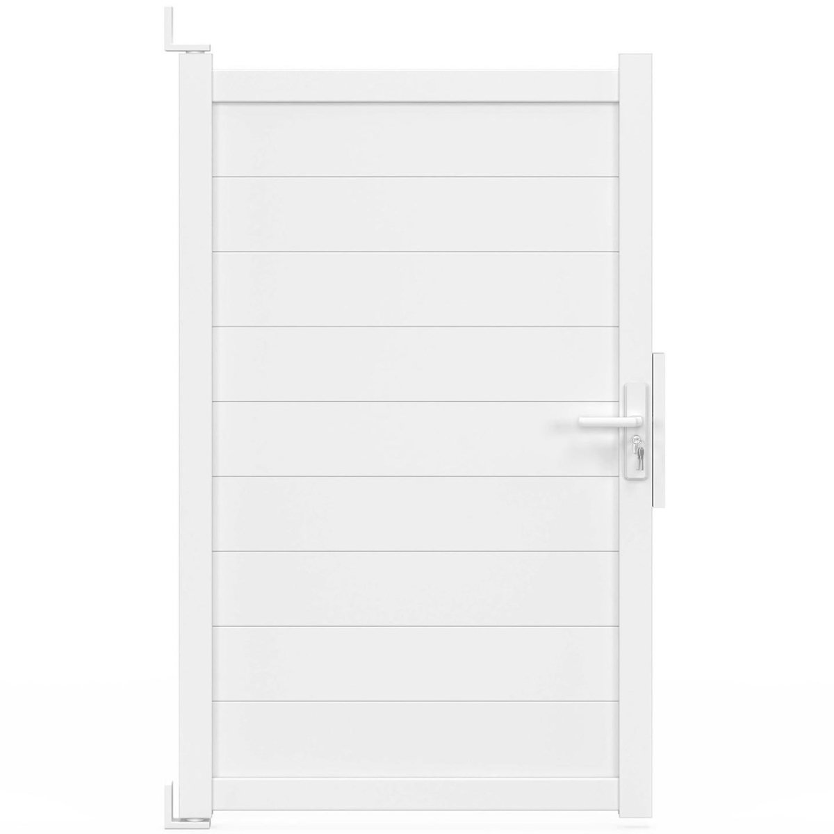 ID MARKET Portillon 100x160 cm en aluminium blanc