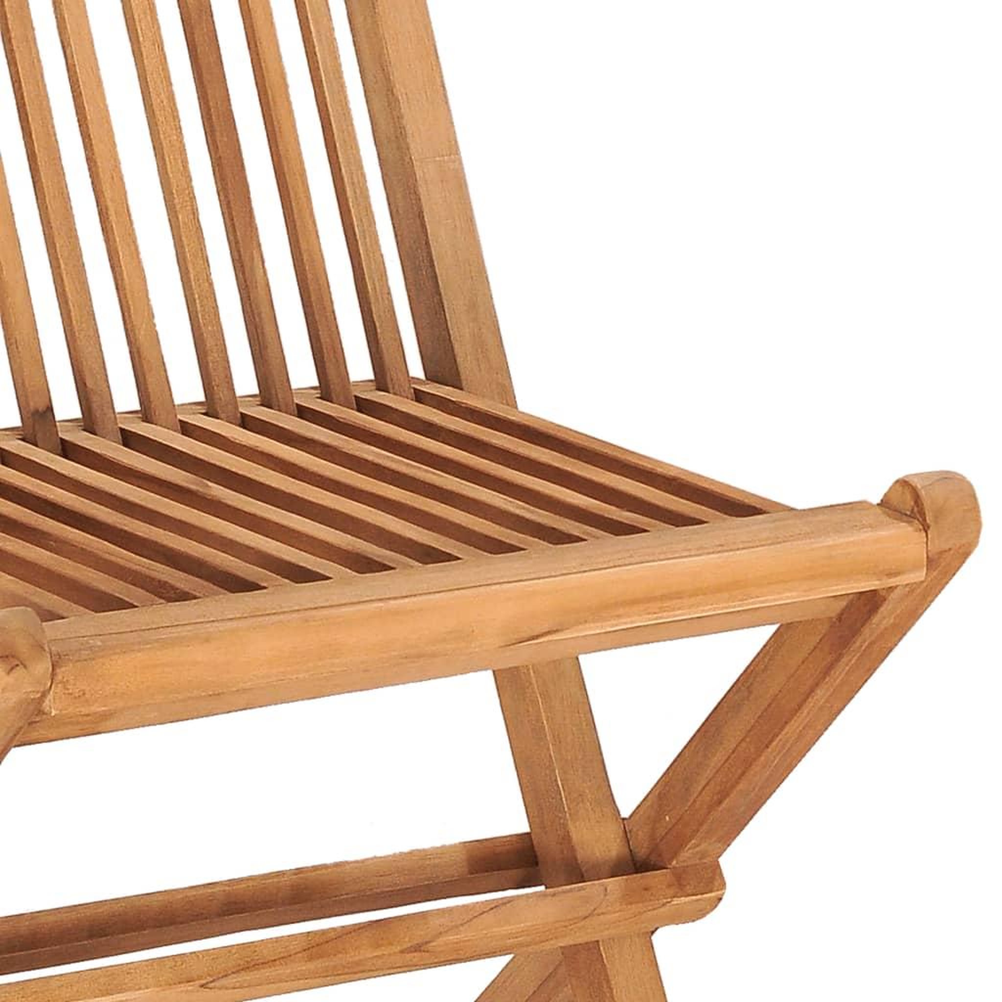 Voir la diapositive 5 : VIDAXL Ensemble a manger d'exterieur pliable avec coussin 3 pcs Teck