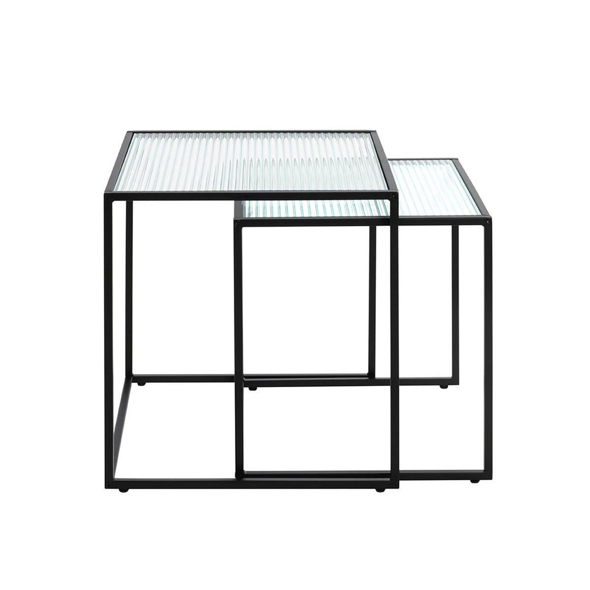 Voir la diapositive 3 : Paris Prix Lot de 2 tables gigognes  park  49cm noir