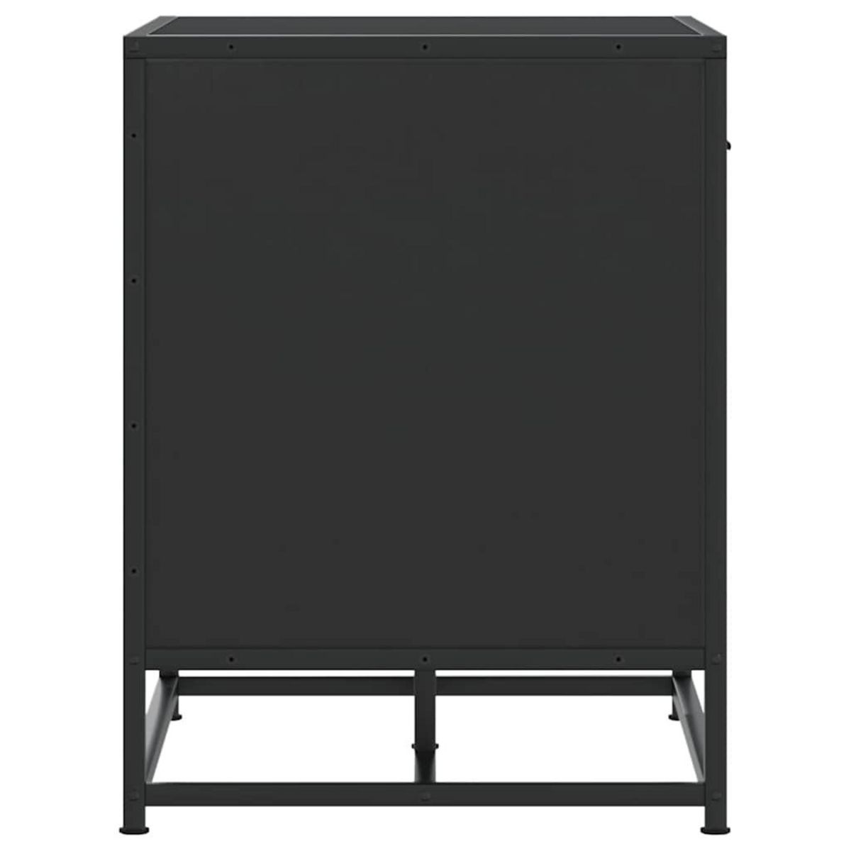 VIDAXL Banc a chaussures noir 60x40x53,5 cm bois d'ingenierie et metal