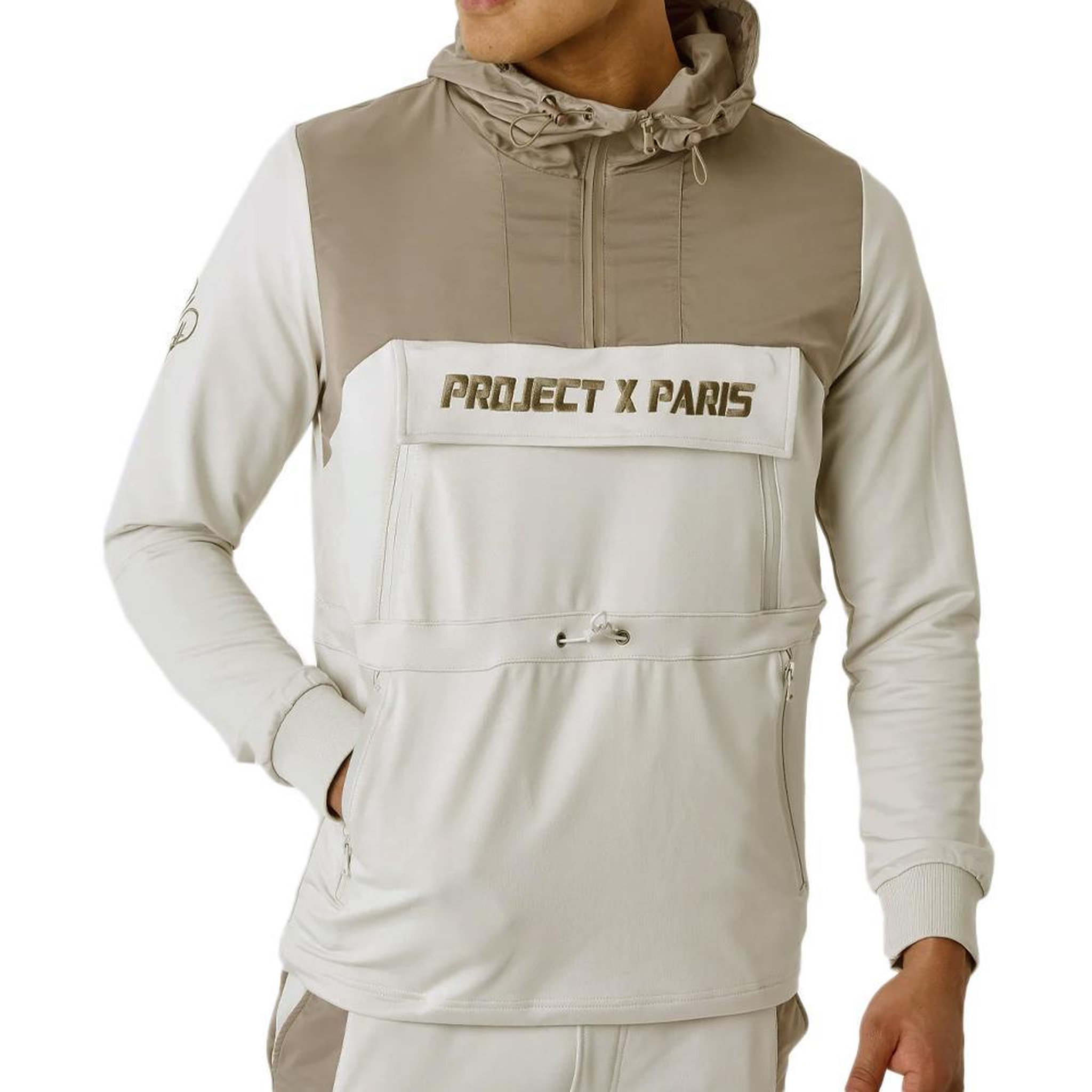 Project X Sweat à capuche beige/marron homme project x paris bicolore. Coloris disponibles : Gris