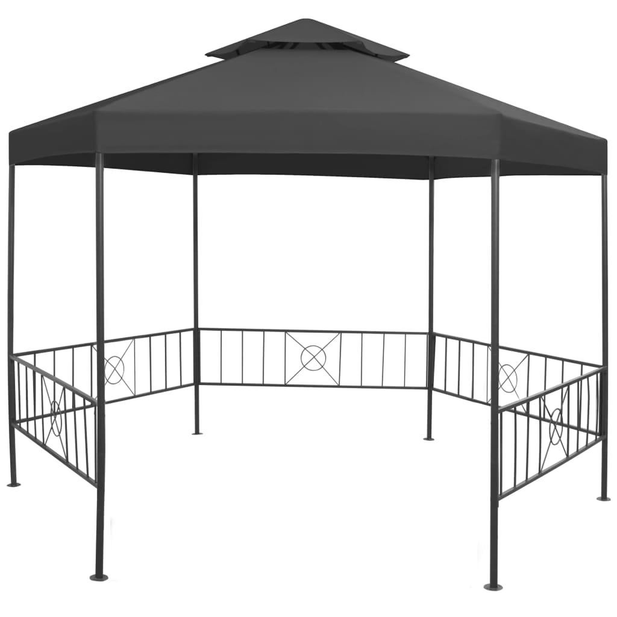 VIDAXL Belvedere de jardin 323x275x265 cm anthracite