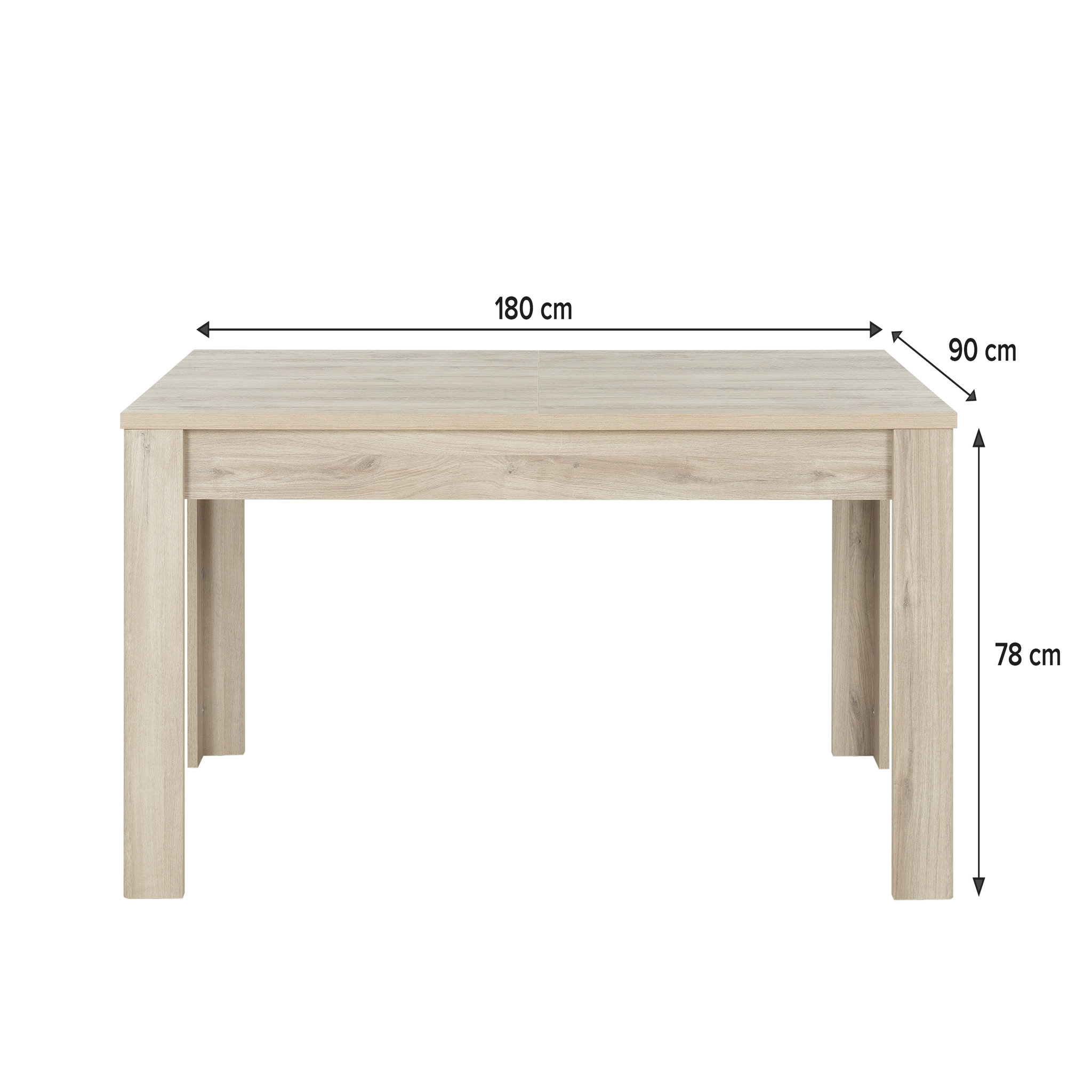 Voir la diapositive 6 : Table de séjour extensible L180/228xP90xH80cm ROBIN