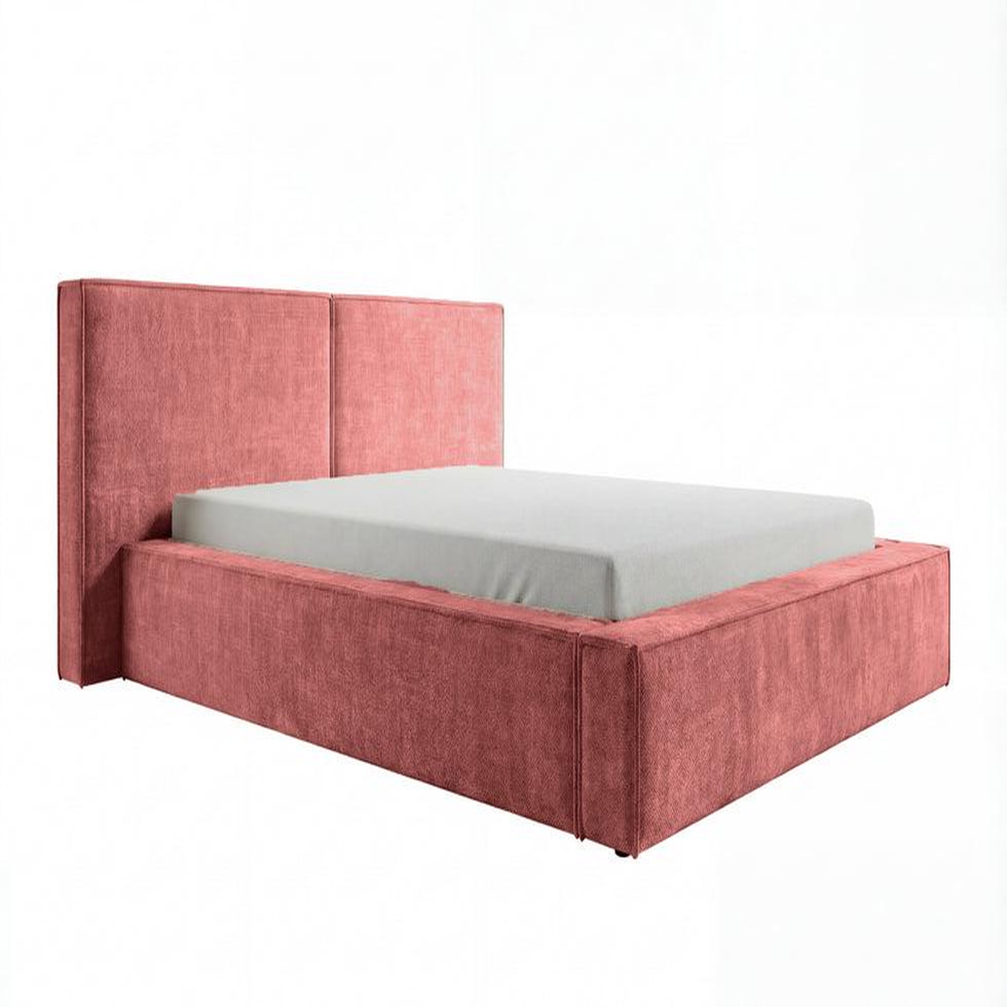 CASANOVA PARIS Celia - lit coffre tissu velours rose. Coloris disponibles : Rose