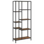 Voir la diapositive 2 : VIDAXL Etagere a livres 80x30x180 cm Acier et bois d'ingenierie