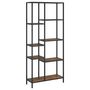Voir la diapositive 2 : VIDAXL Etagere a livres 80x30x180 cm Acier et bois d'ingenierie