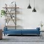 Voir la diapositive 3 : VIDAXL Canape-lit avec accoudoirs bleu velours
