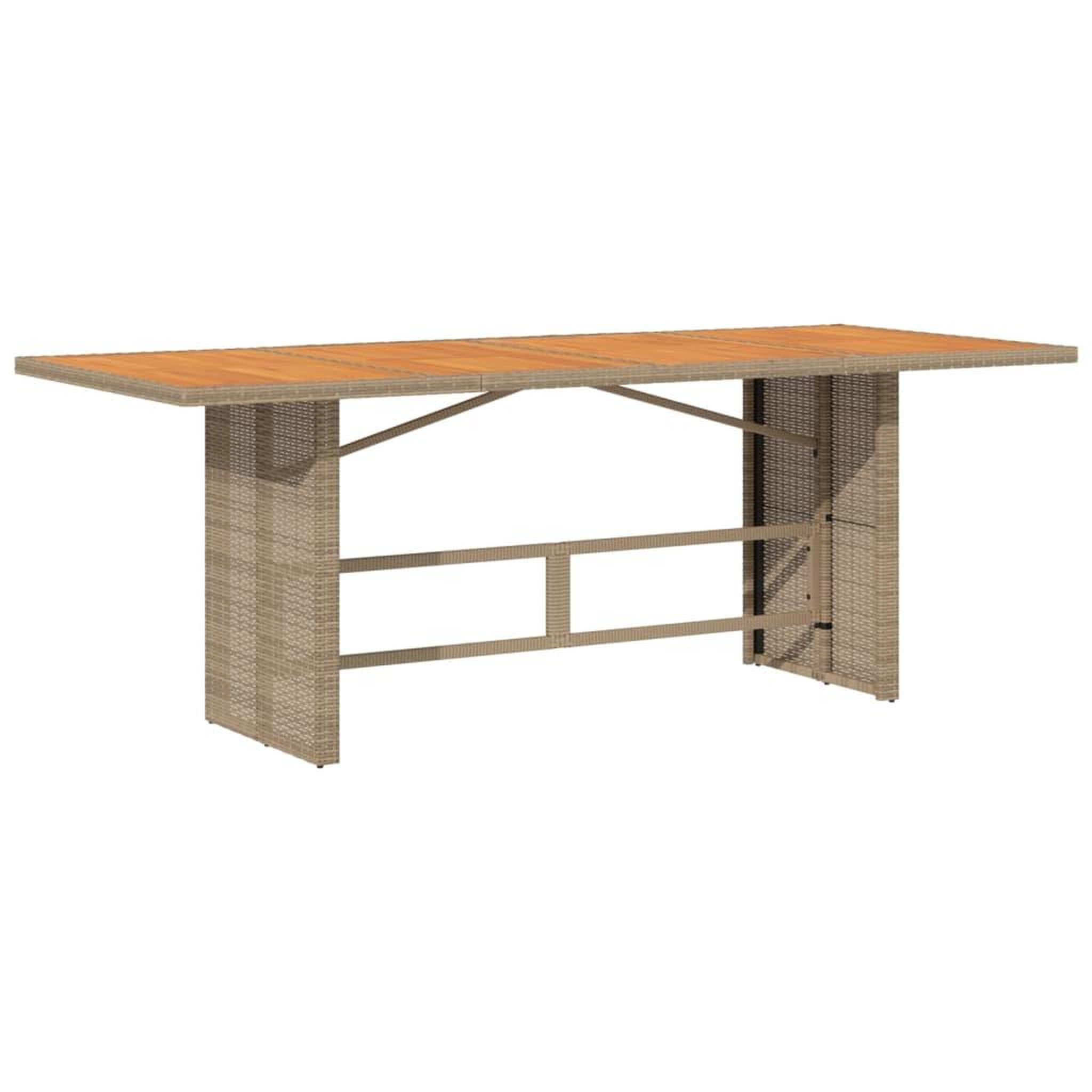 Voir la diapositive 5 : VIDAXL Ensemble a manger de jardin et coussins 7 pcs beige poly rotin