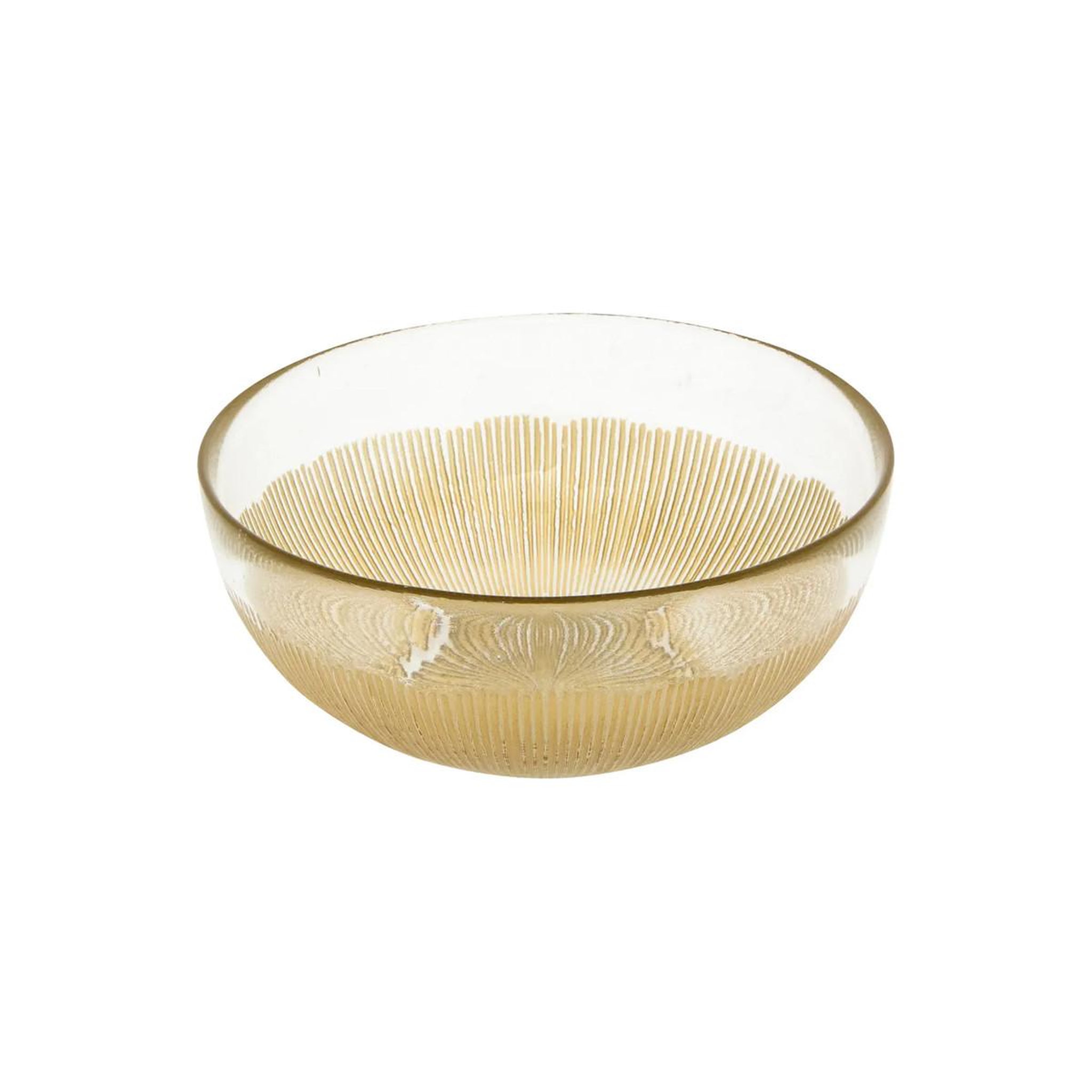 Voir la diapositive 2 : SECRET DE GOURMET Lot de 6 coupelles en verre  celeste  15cm doré