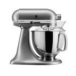 KitchenAid Robot pâtissier multifonction à tête inclinable 4,8l 300w gris argent - 5ksm175psecu
