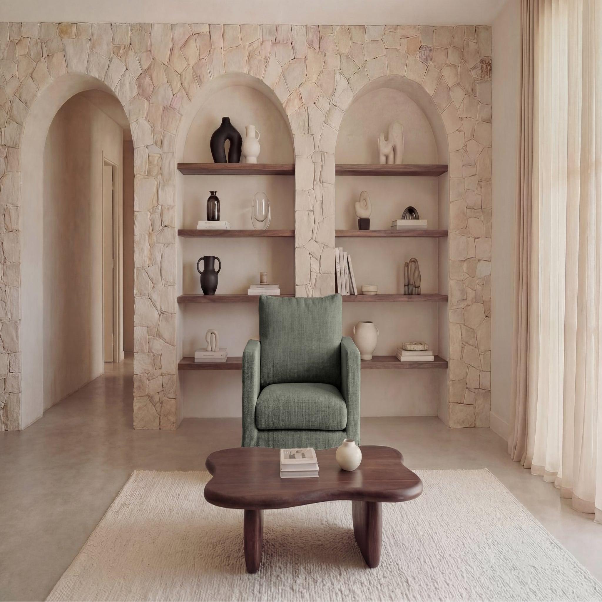 Voir la diapositive 3 : CASANOVA PARIS Leonie - fauteuil tissu chenille déhoussable