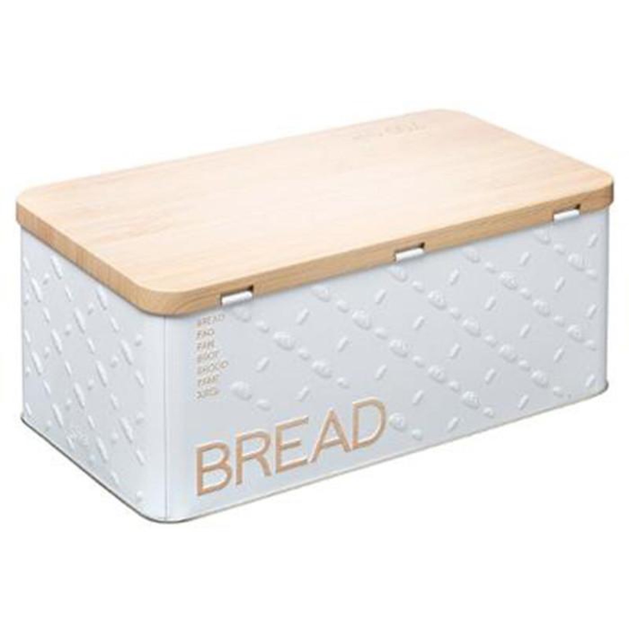 Voir la diapositive 4 : FIVE Boîte à pain  scandi  31cm blanc