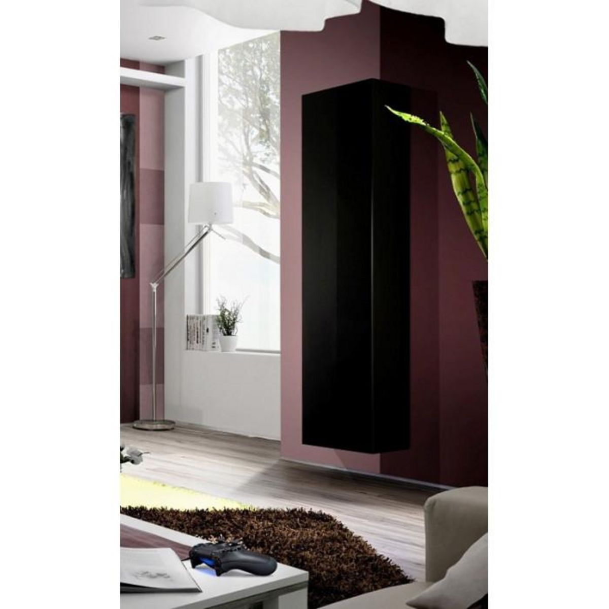 Paris Prix Vitrine Murale Design  Fly I  170cm Noir
