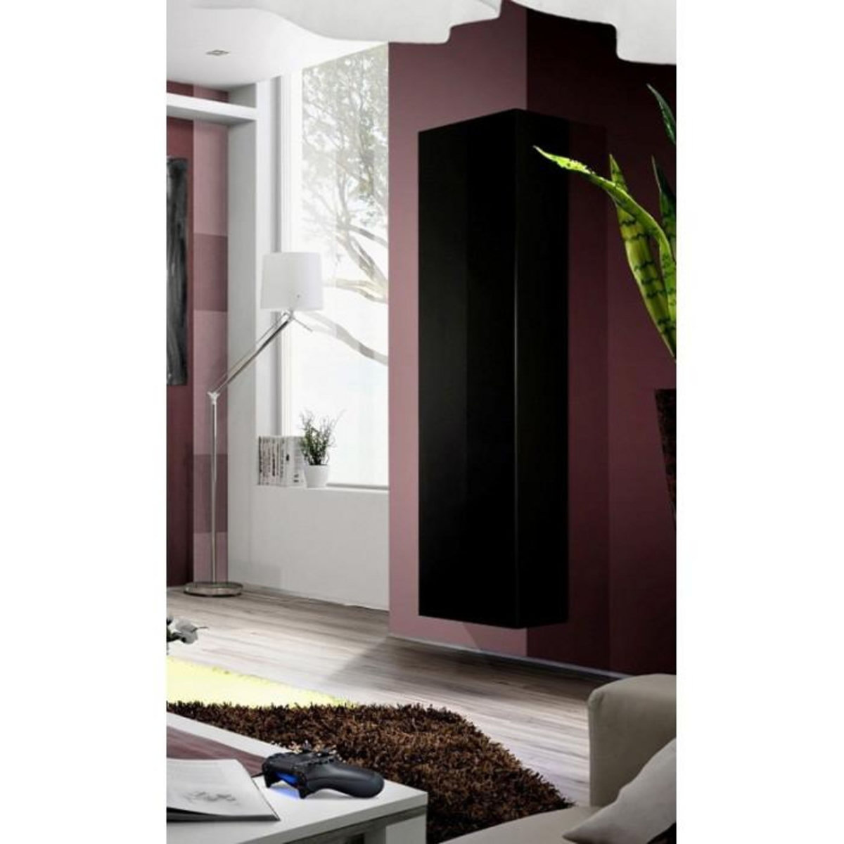 Paris Prix Vitrine Murale Design  Fly I  170cm Noir