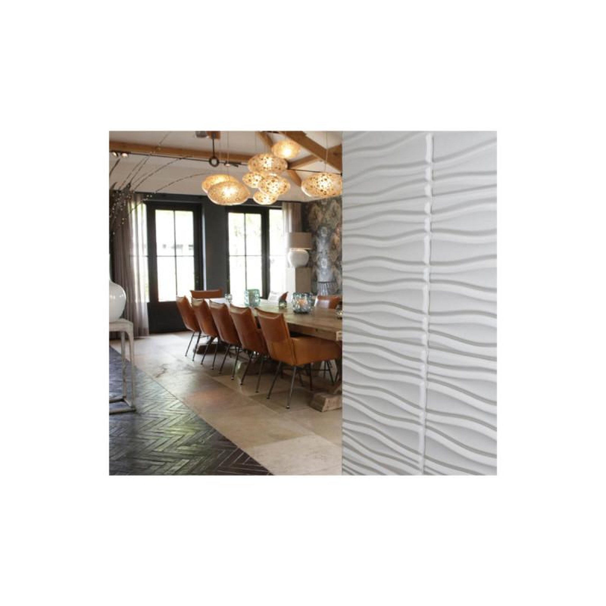 Voir la diapositive 2 : WallArt Panneau mural 3d wallart flows 3m2