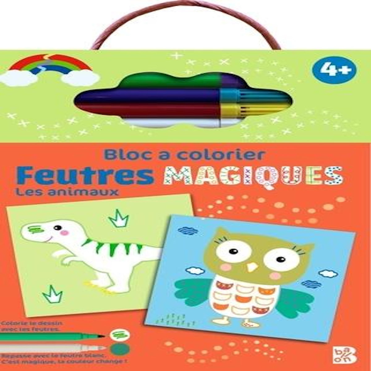 FEUTRES MAGIQUES LES ANIMAUX. AVEC 4 FEUTRES, Rypens An