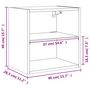 Voir la diapositive 6 : VIDAXL Table de chevet murale avec lumieres LED blanc