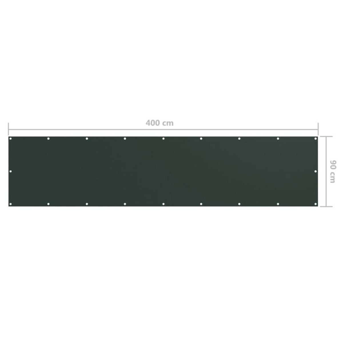 VIDAXL Ecran de balcon Vert fonce 90x400 cm Tissu Oxford