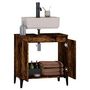 Voir la diapositive 5 : VIDAXL Meuble d'evier chene fume 58x33x60 cm bois d'ingenierie
