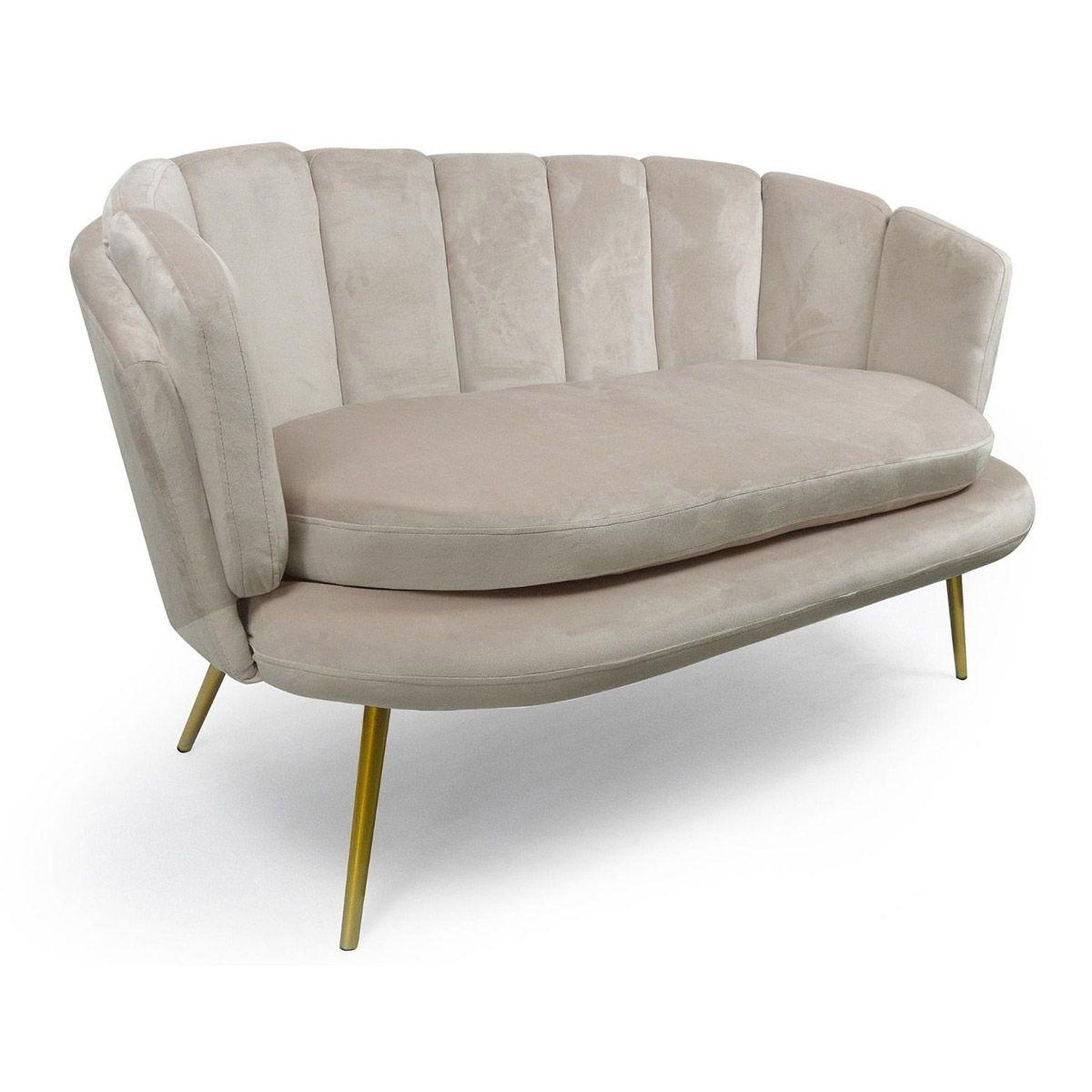 Paris Prix Canapé 2 places en velours  dabren  138cm taupe