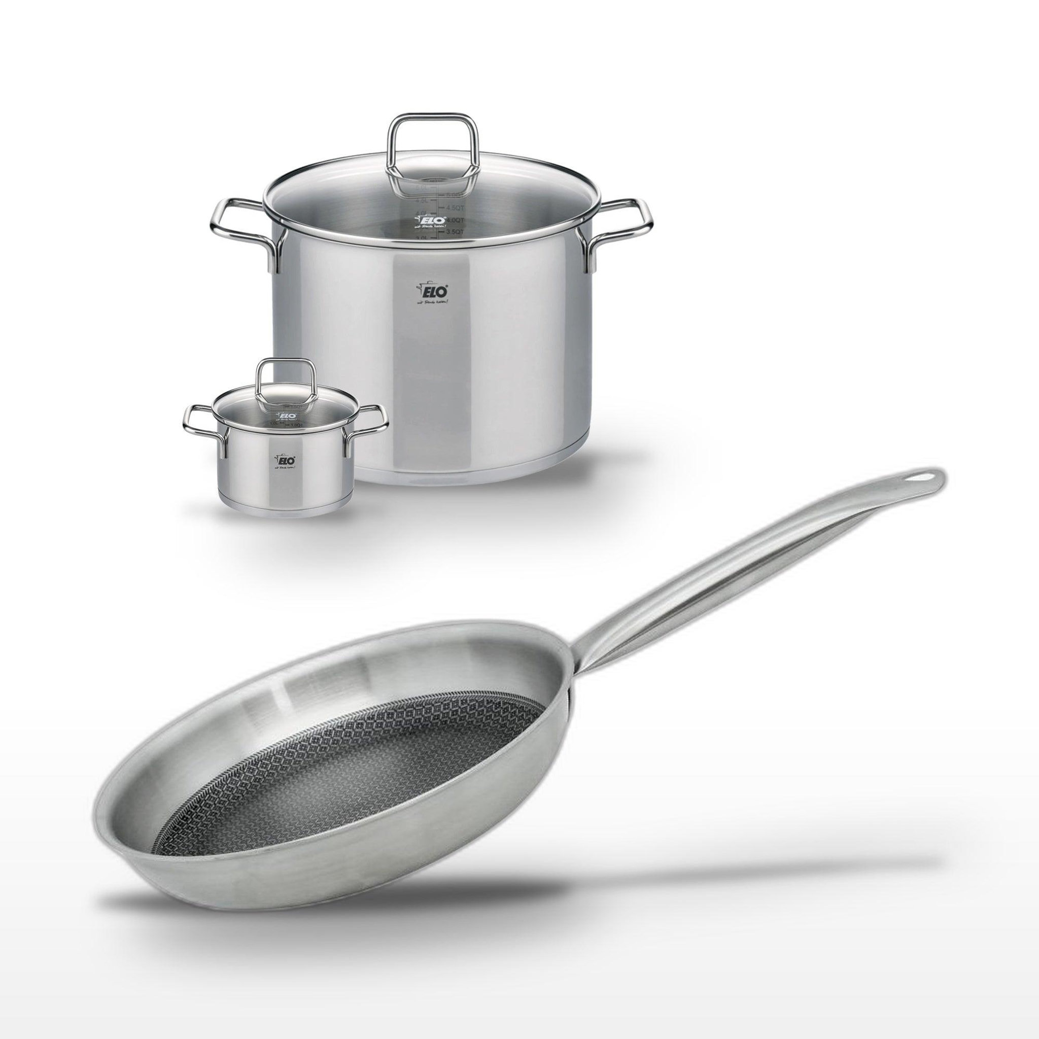 ELO Lot elo relief solution : poêle 24cm & faitouts 26cm/14cm