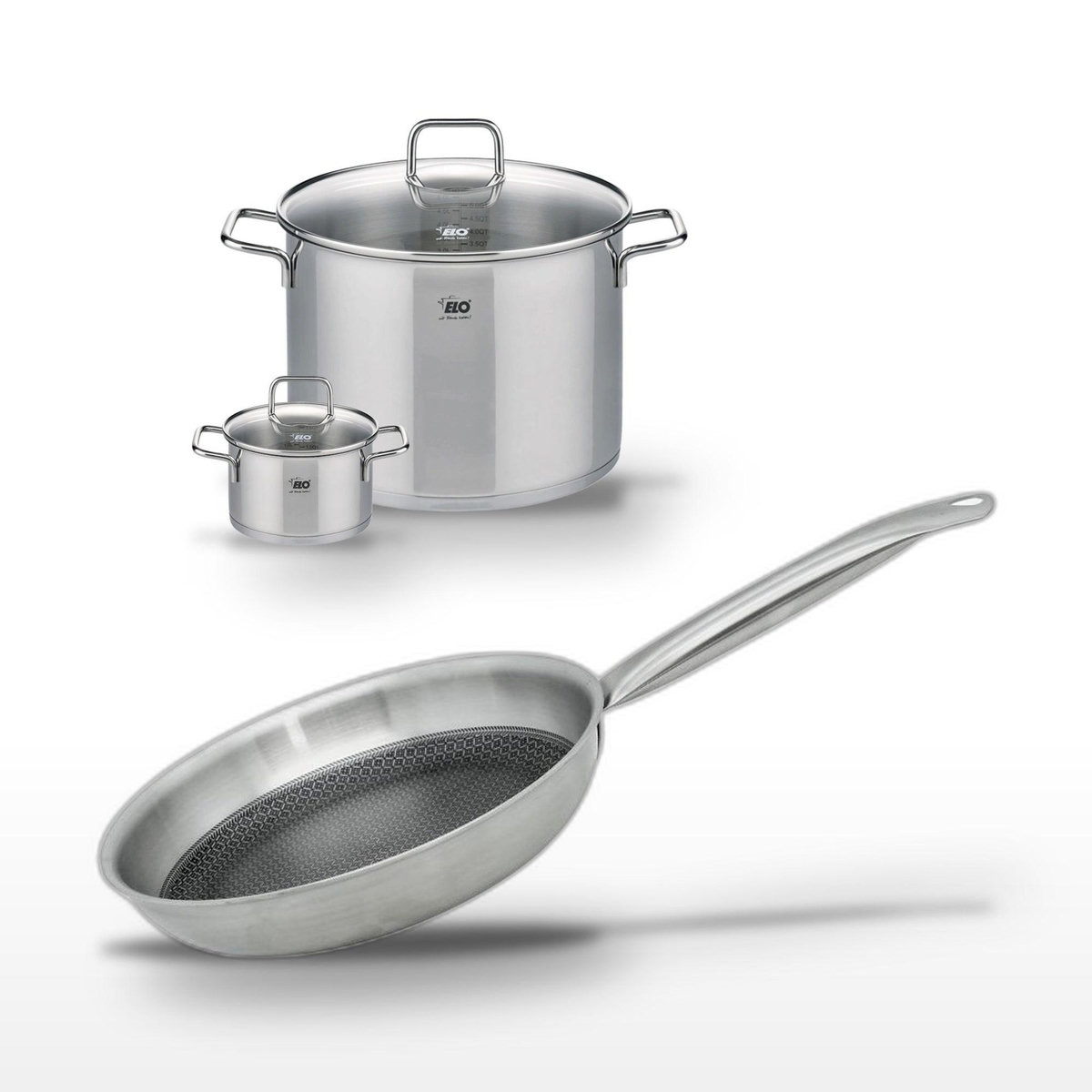 ELO Lot Elo Relief Solution : Poêle 24cm & Faitouts 26cm/14cm