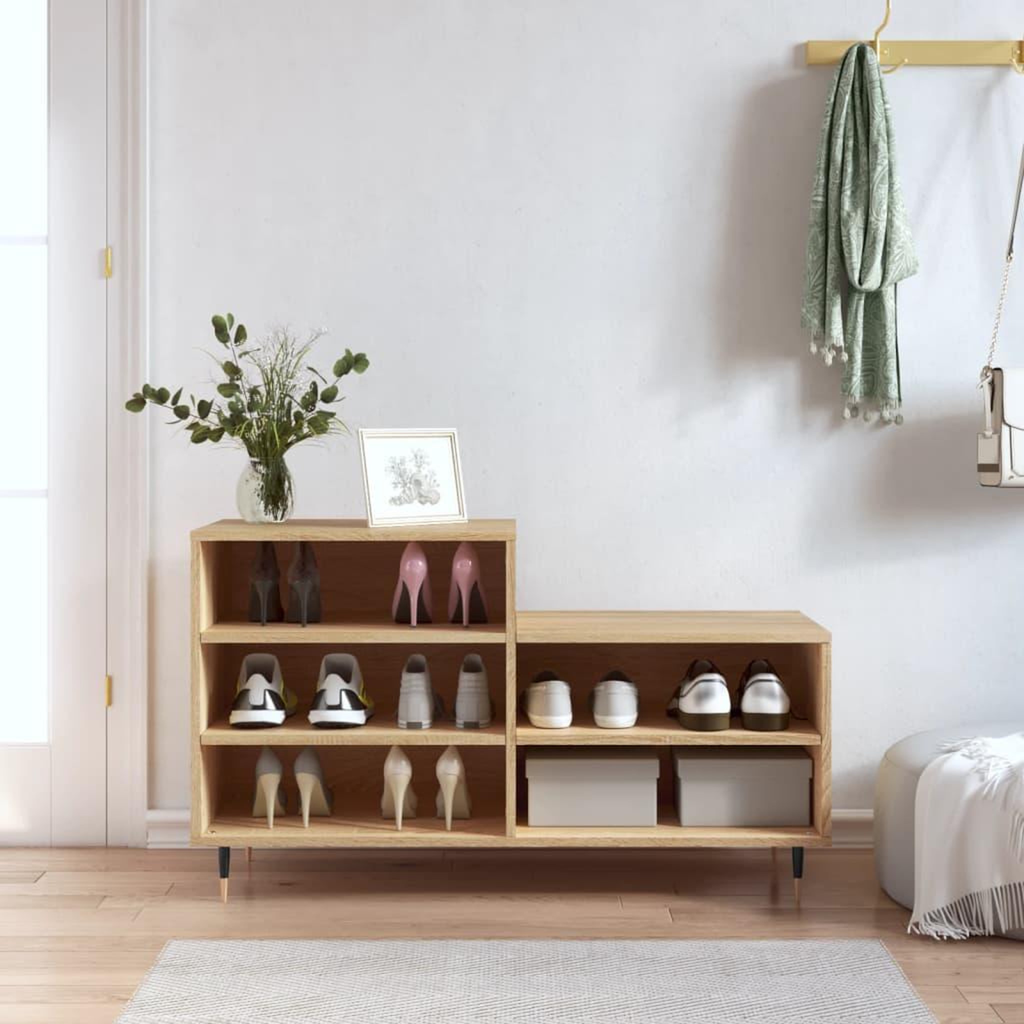 VIDAXL Armoire a chaussures Chene sonoma 102x36x60cm Bois d'ingenierie