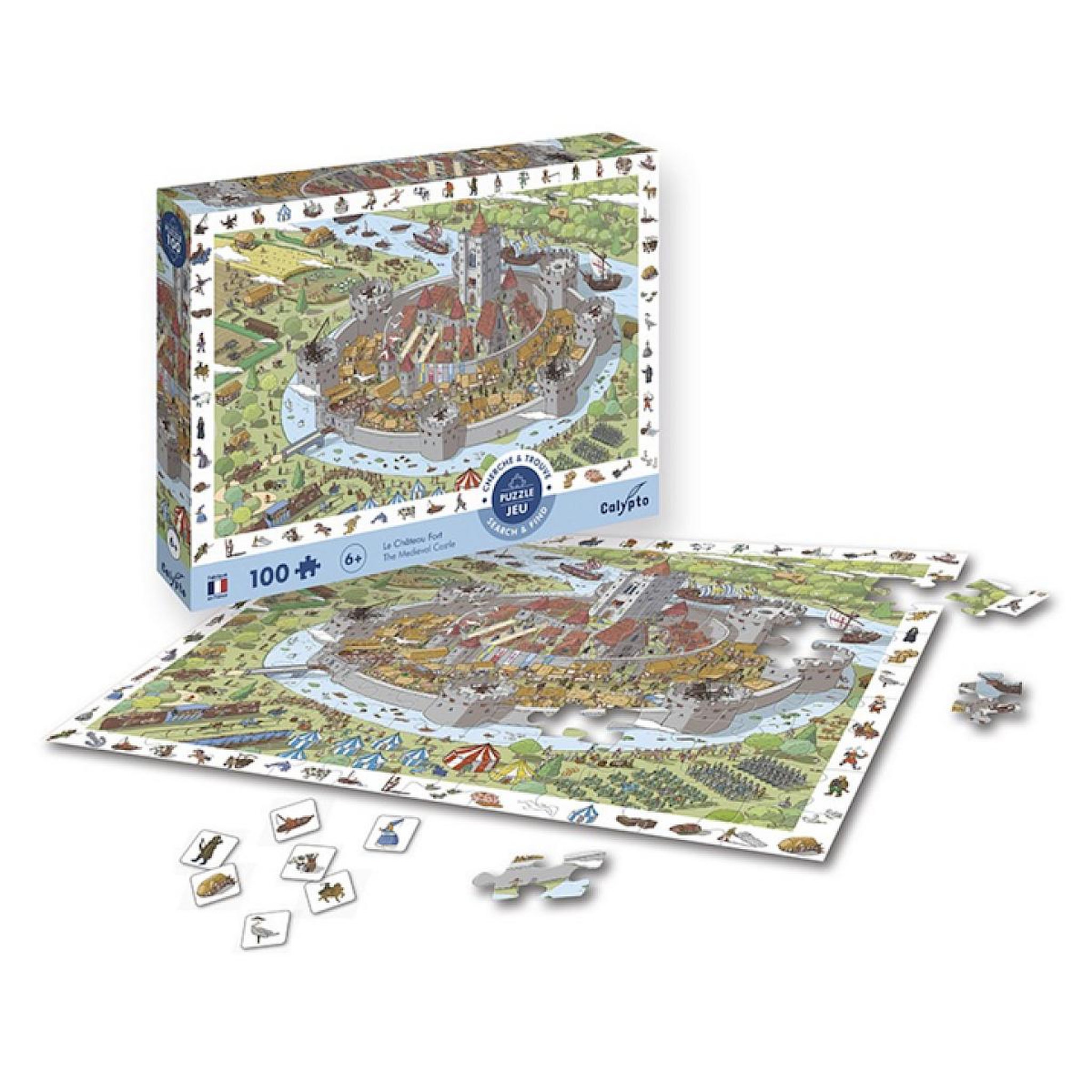 Voir la diapositive 3 : Sentosphere Puzzle 100 pieces chateau fort -