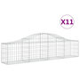 Voir la diapositive 2 : VIDAXL Paniers a gabions arques 11 pcs 200x30x40/60 cm Fer galvanise