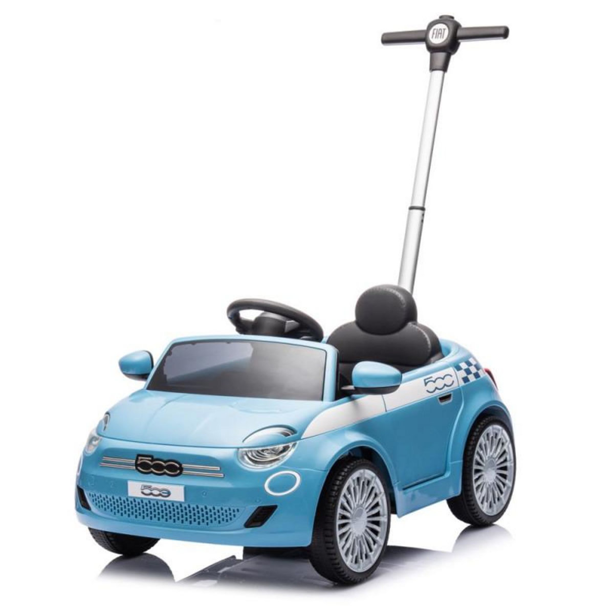 TURBO CHALLENGE Trotteur Turbo Challenge Fiat 500 E avec barre de guidage Bleu