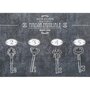 ATMOSPHERA Panneau 6 clés Bistrot 19x44 cm Maison familiale