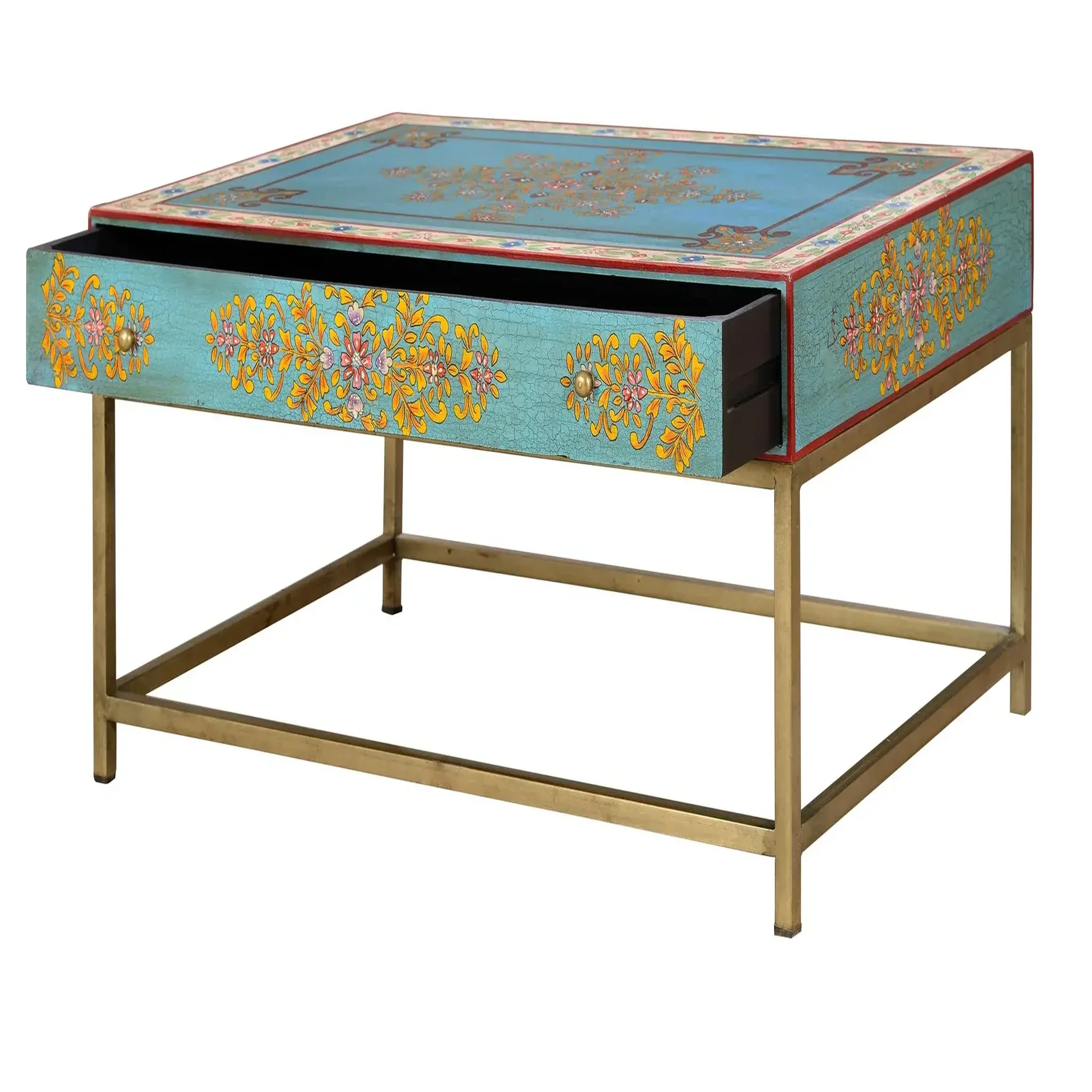 Voir la diapositive 4 : GINER Y COLOMER SL Table basse en bois de manguier 90 cm style ethnique