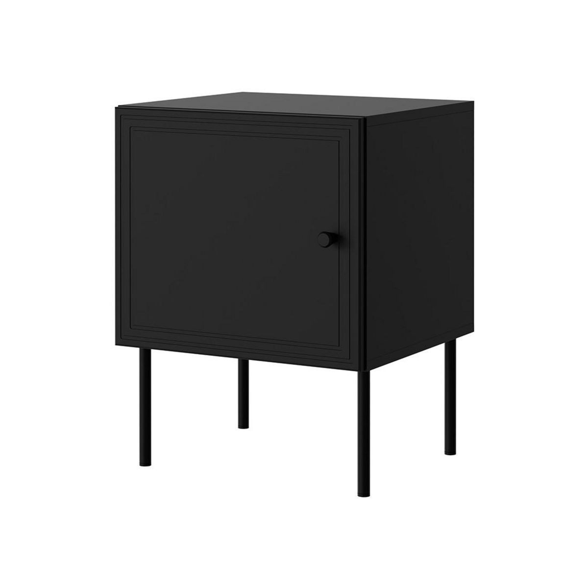 BEST MOBILIER Lavaggi - table de chevet - noir - 45 cm